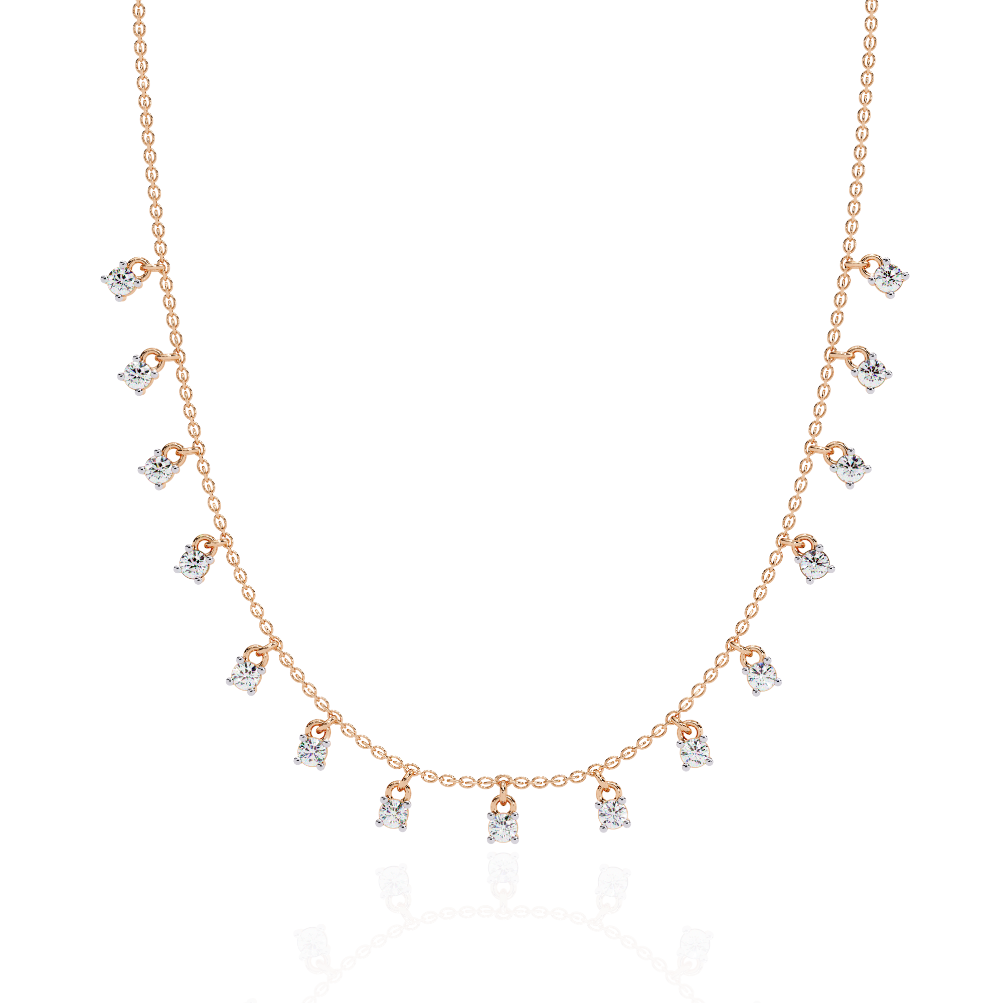 Aarna Charm Drop Diamond Necklace