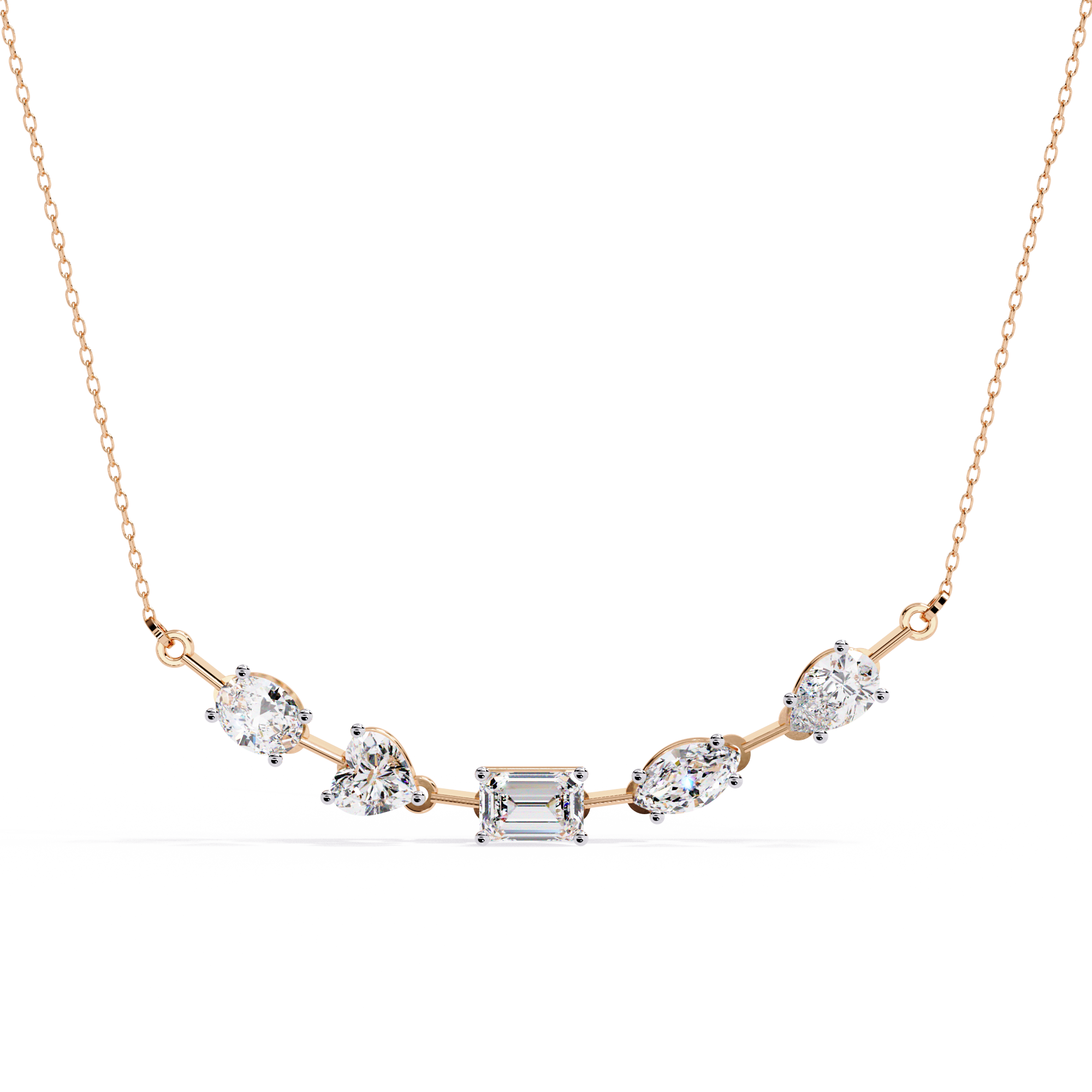Aurora Symphony Diamond Necklace