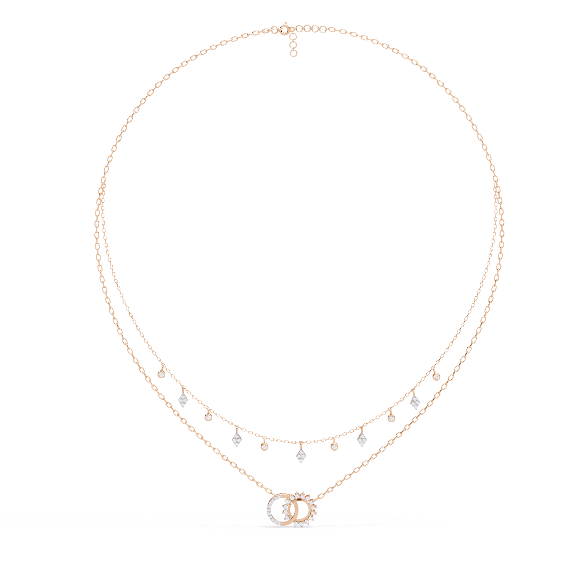 Celestial Harmony Double Layer Necklace