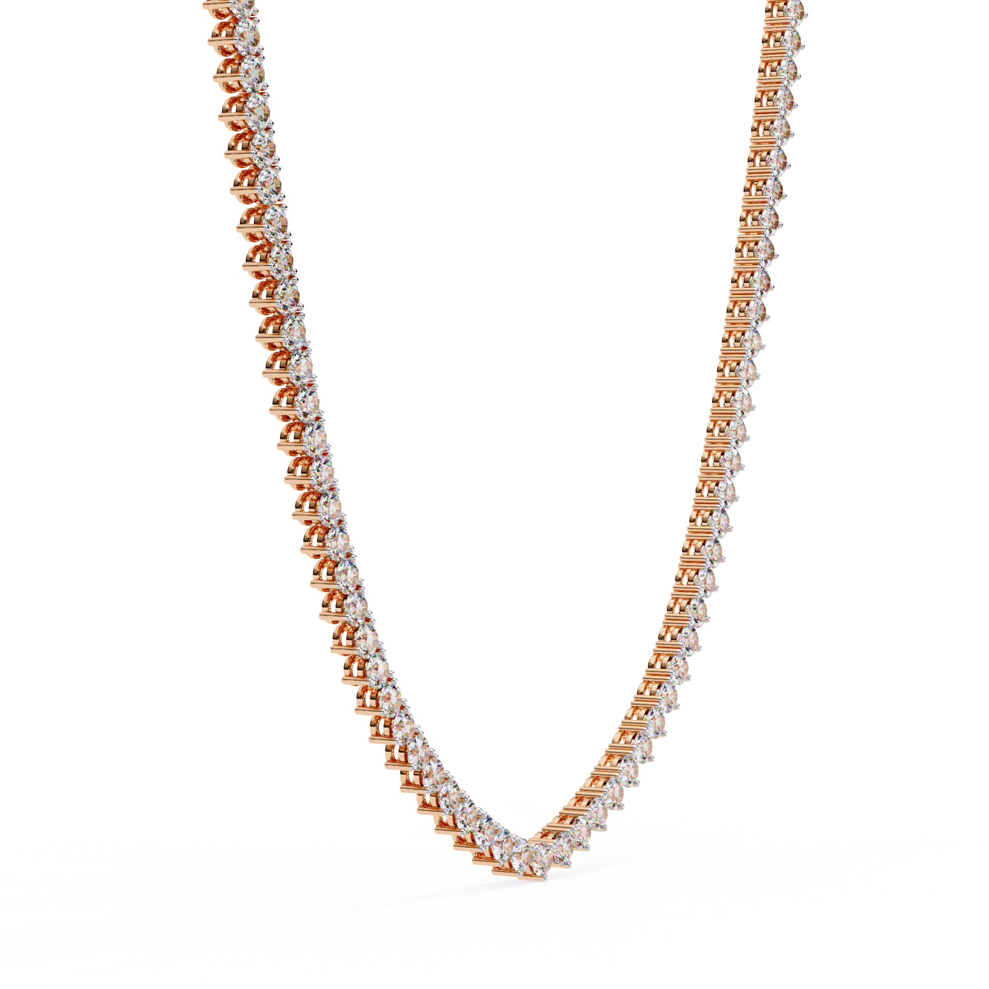Ethereal Crown Round Diamond Necklace