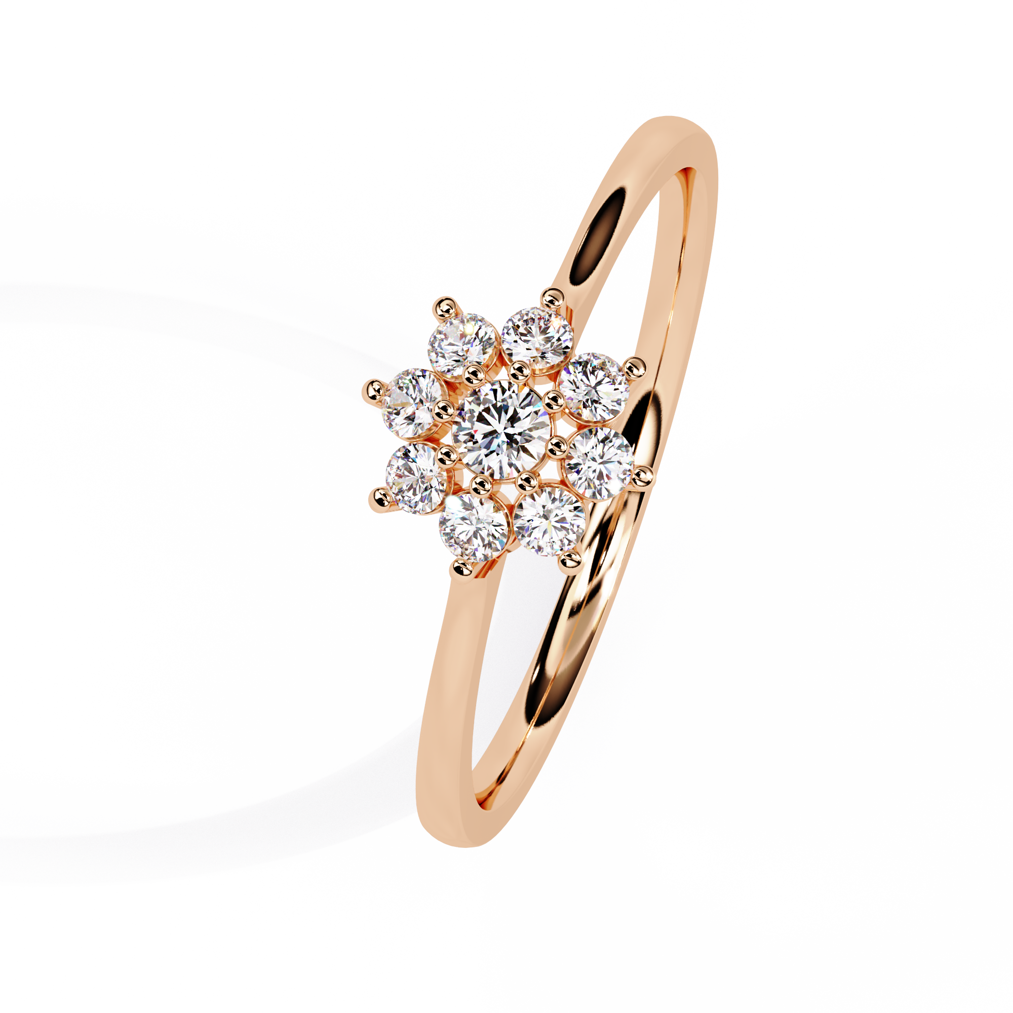 Floral Cluster Lab Grown Diamond Ring