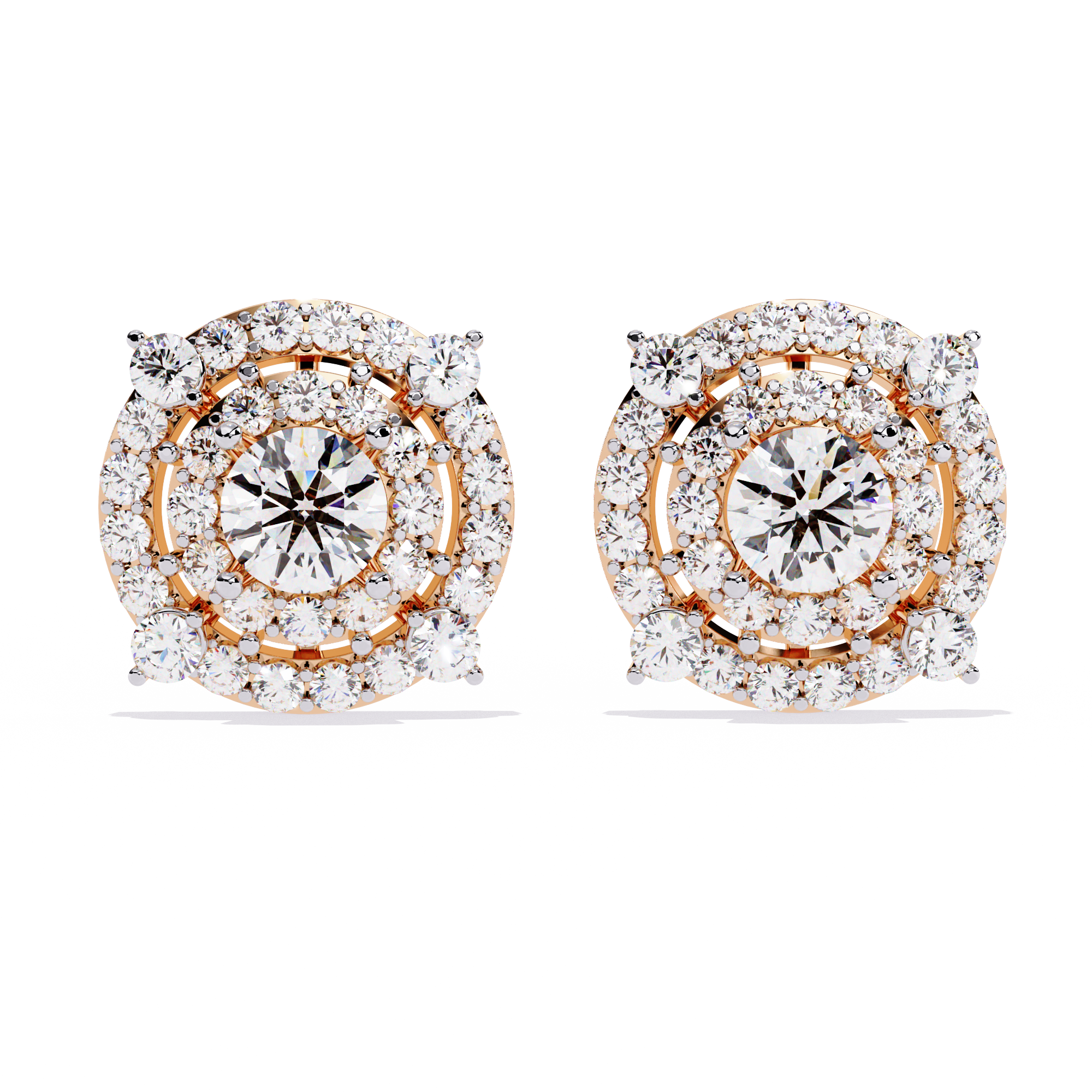 Floret Lock Lab Grown Diamond Earrings