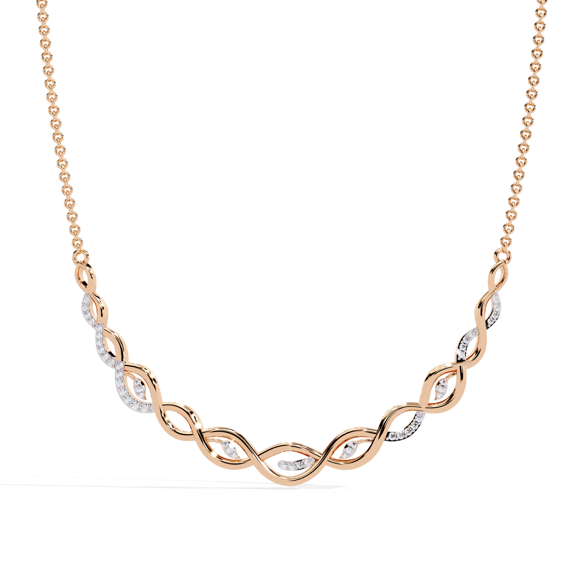 Infinity Weave Diamond Necklace