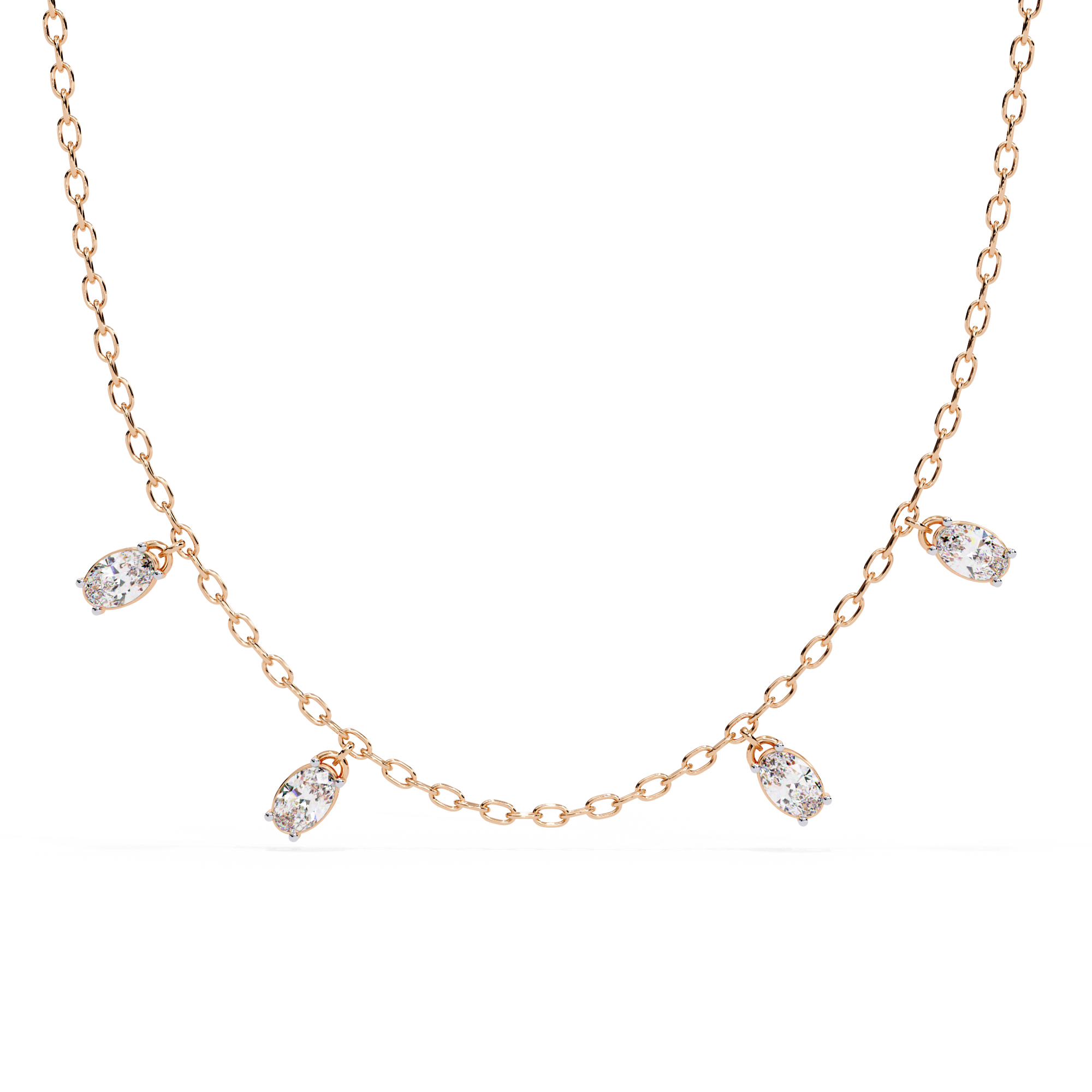 Luna Oval Drop Necklace