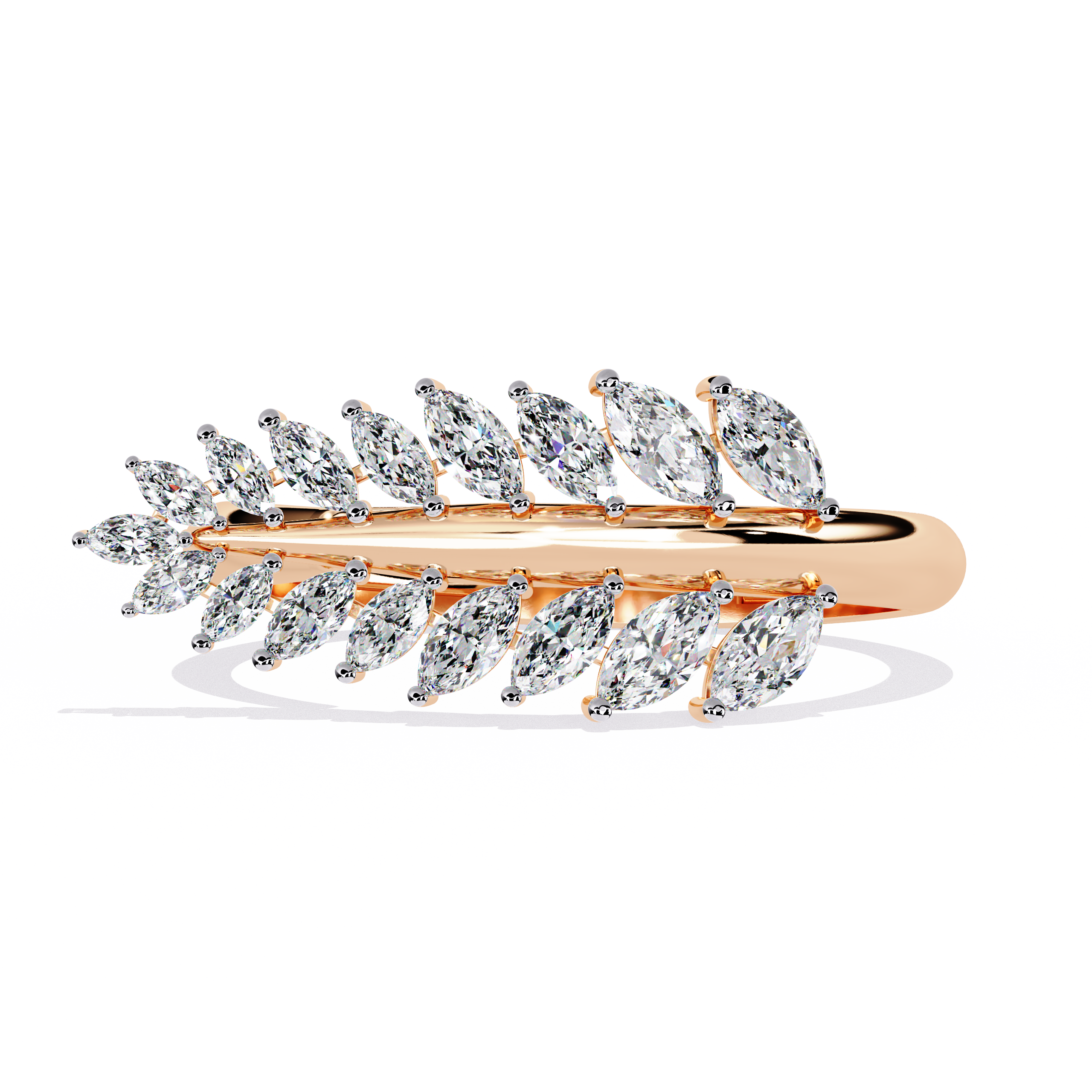 Marquise Cut Crossover Lab Grown Diamond Ring