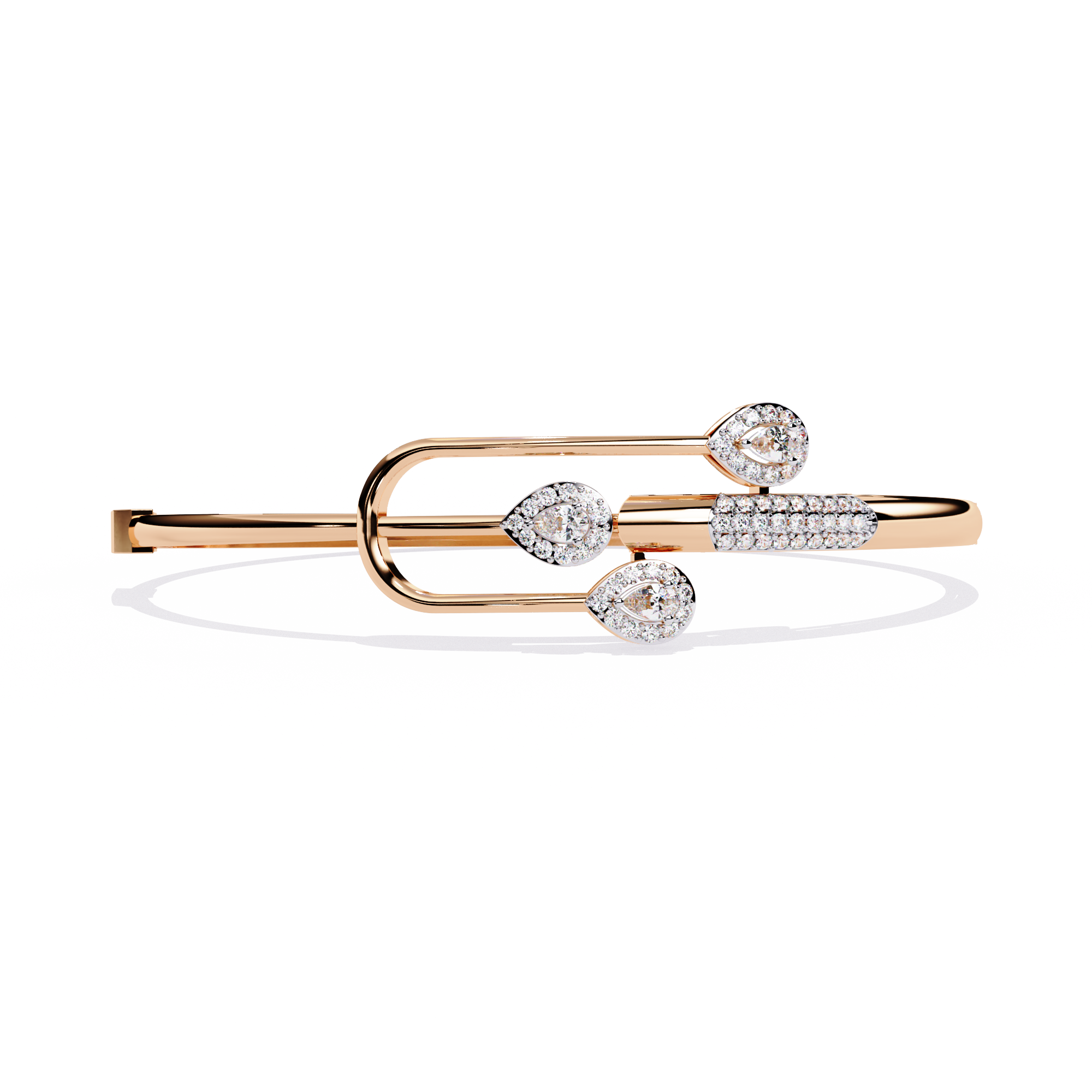 Modern Muse Pear & Pavé Diamond Bracelet