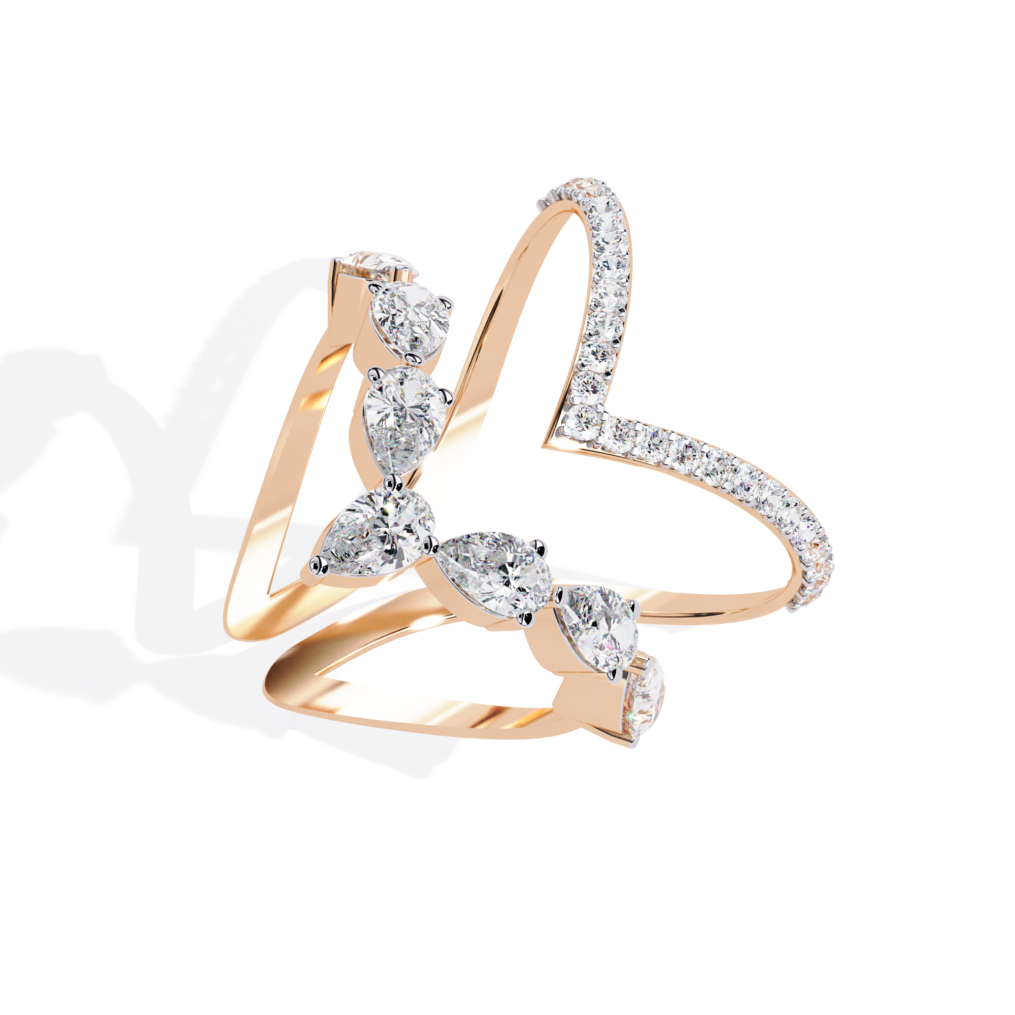 Modern Open Design Lab Grown Diamond Ring