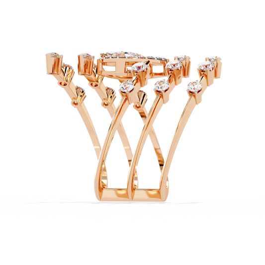 Multi Band Crown Lab Grown Diamond Ring