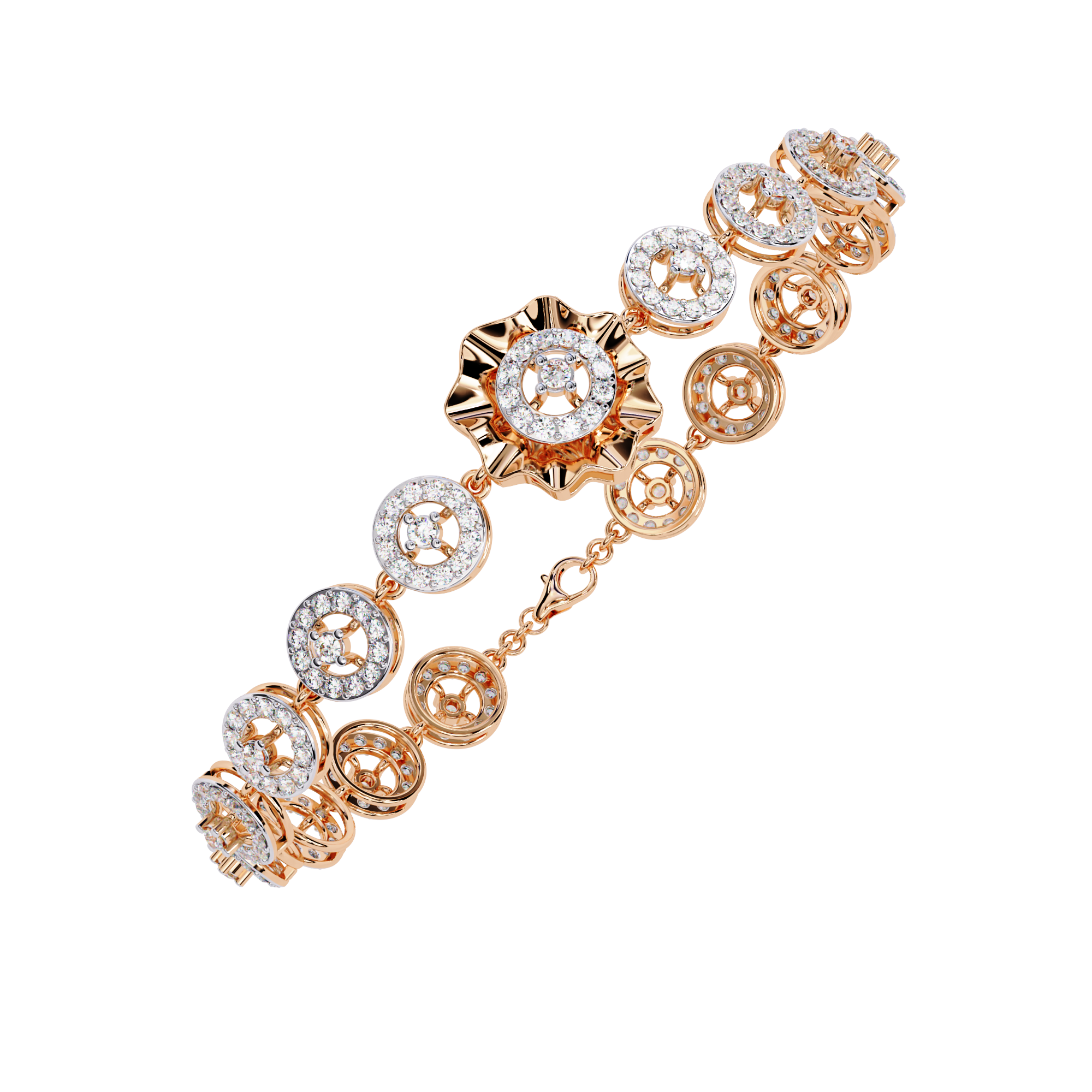 Solara Medallion Lab Grown Diamond Bracelet