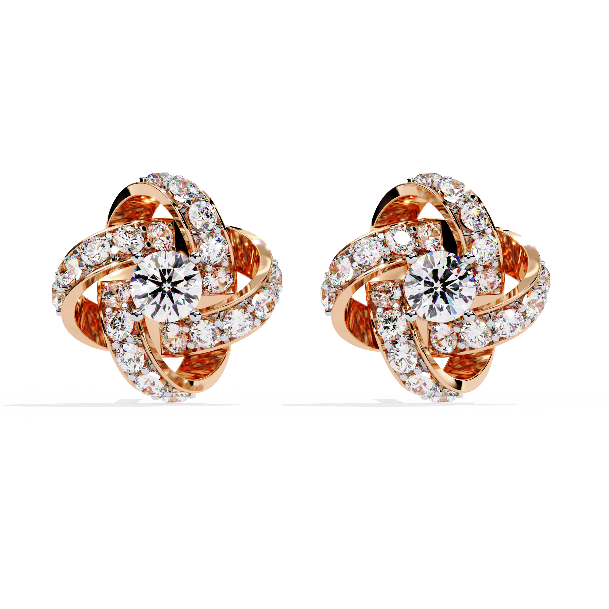 Twilight Knot Lab Grown Diamond Earrings
