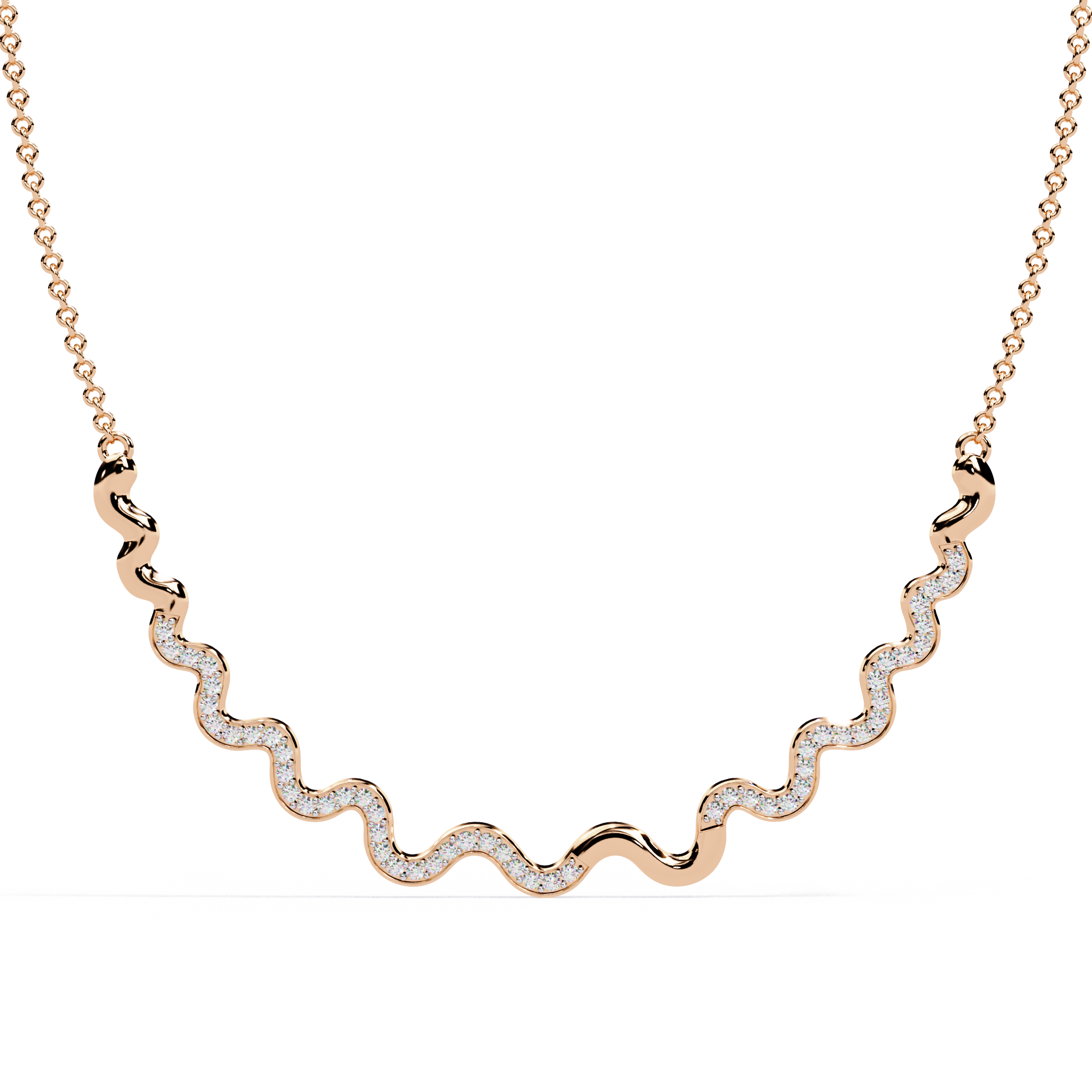 WaveLine Diamond Necklace