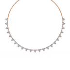 Aaravi Clustered Round Diamond Necklace