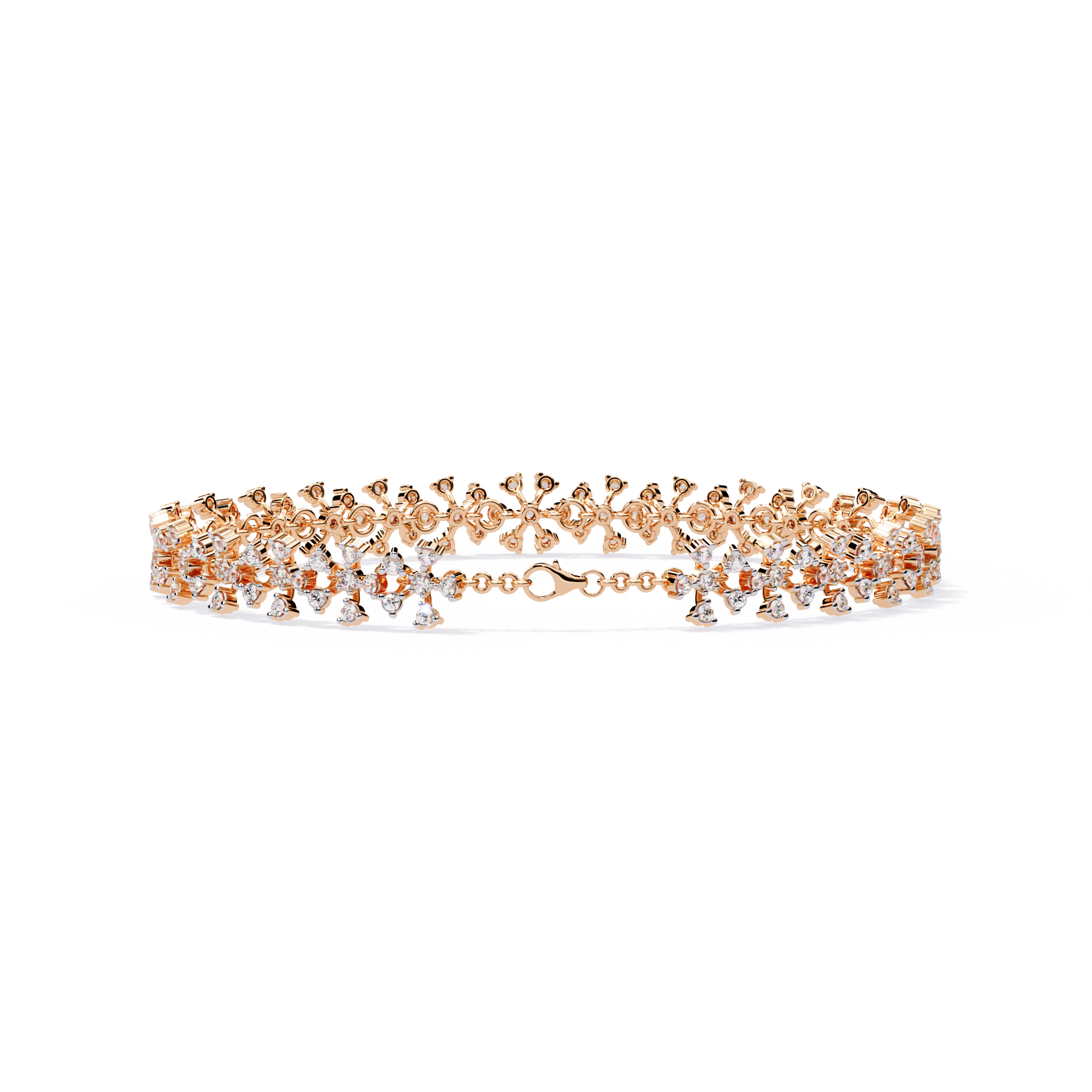 Aaravi Heirloom Floral Diamond Bracelet