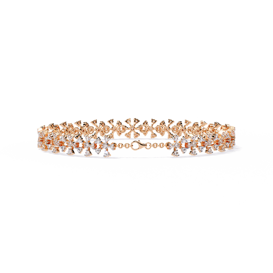 Aaravi Heirloom Floral Diamond Bracelet