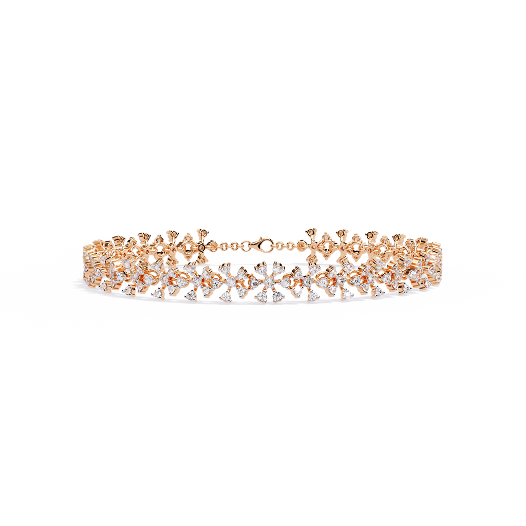 Aaravi Heirloom Floral Diamond Bracelet