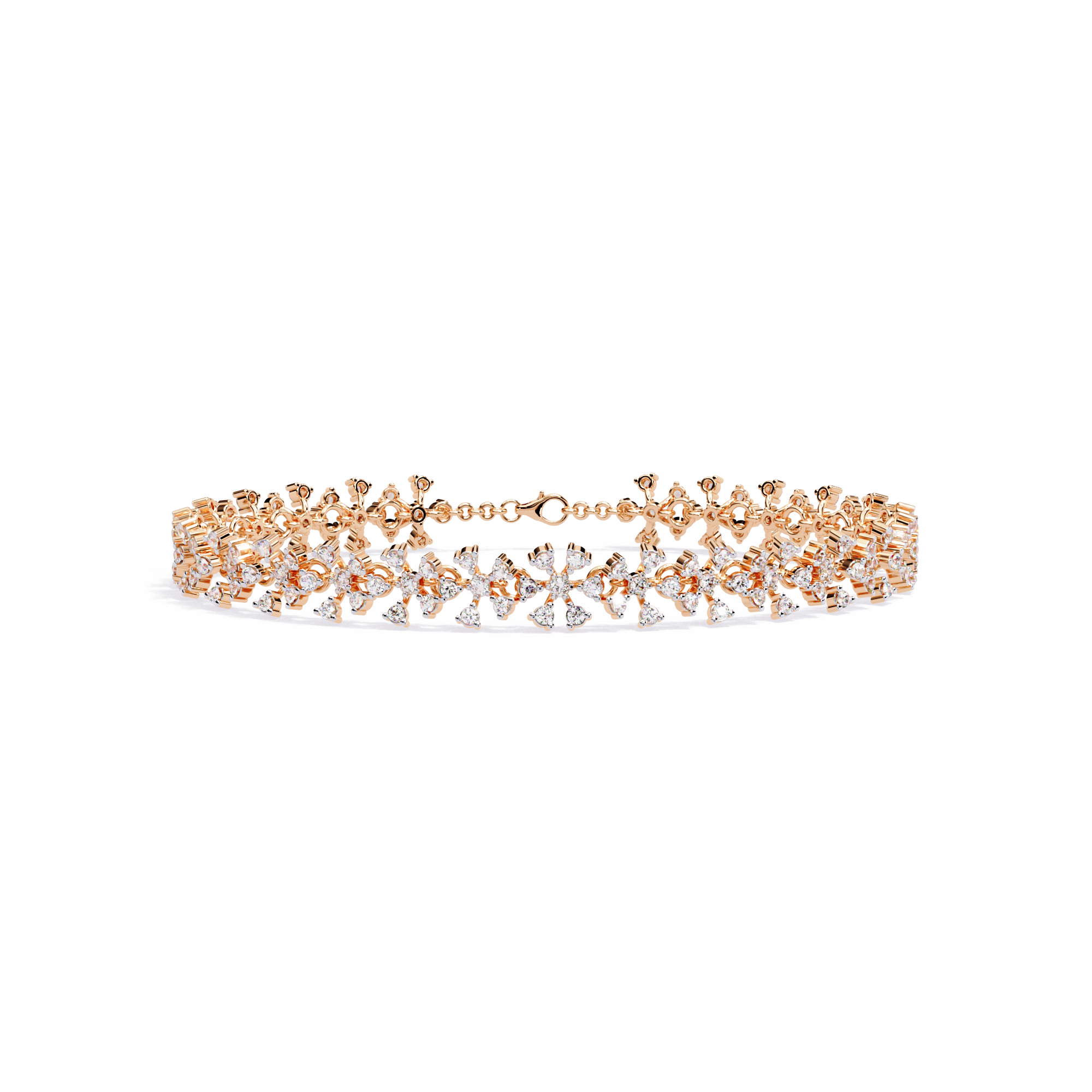 Aaravi Heirloom Floral Diamond Bracelet