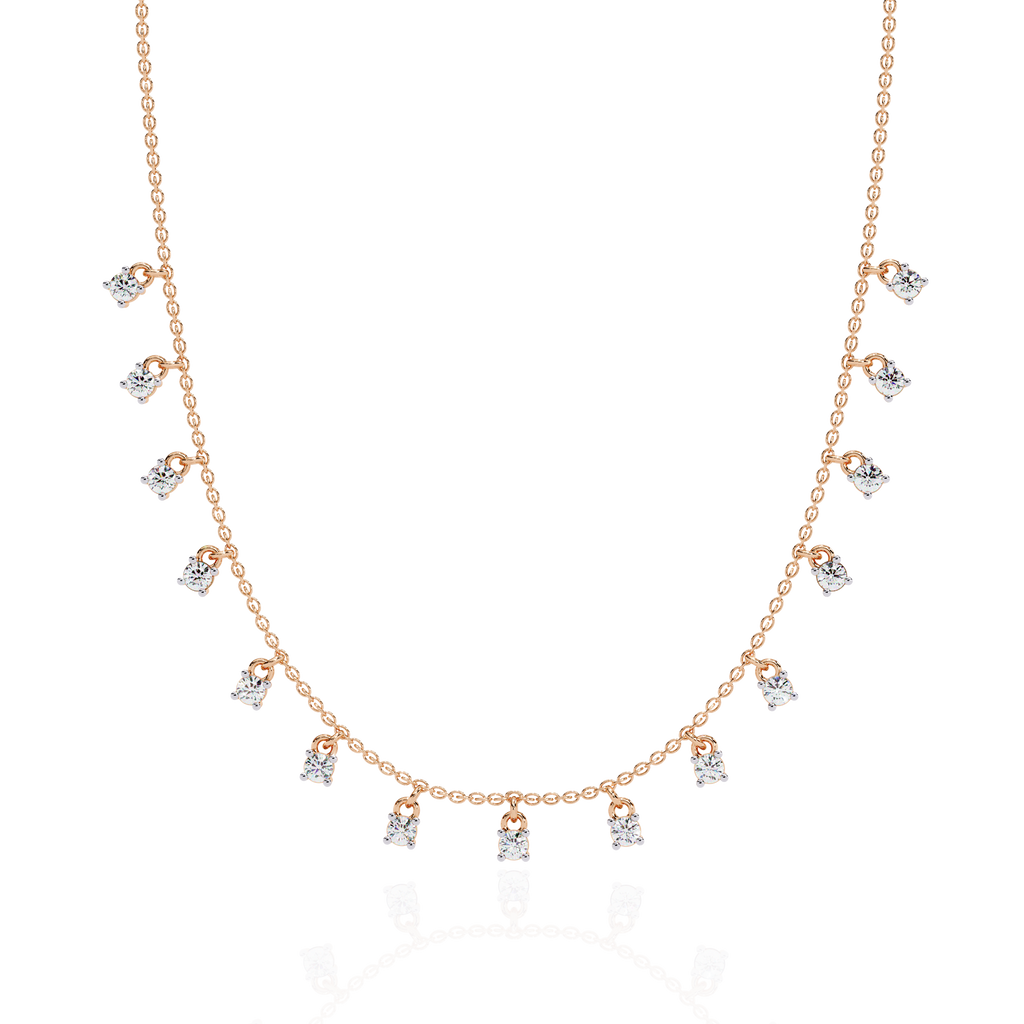 Aarna Charm Drop Diamond Necklace