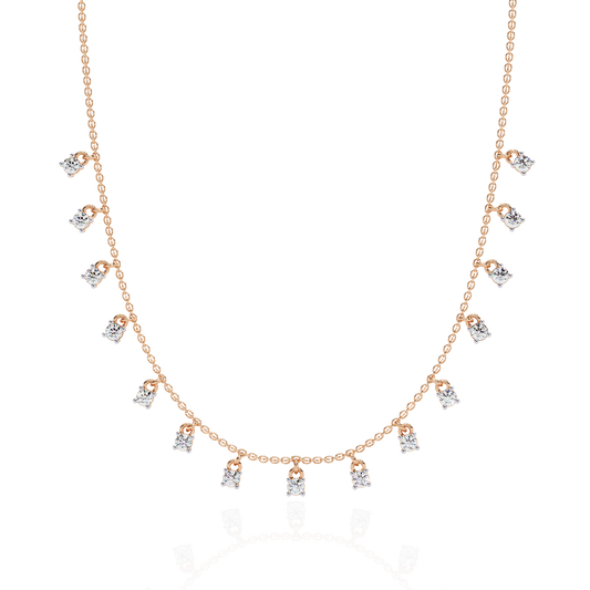 Aarna Charm Drop Diamond Necklace