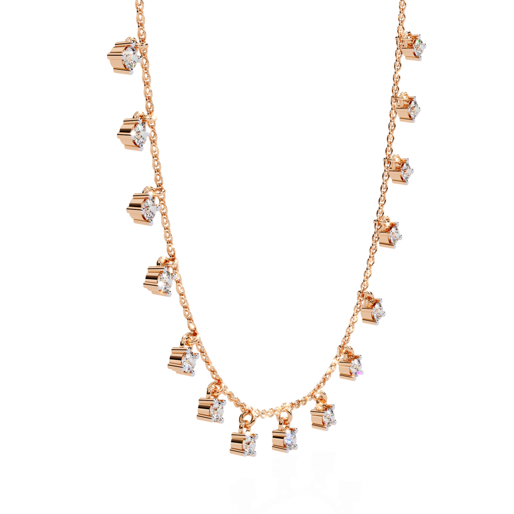 Aarna Charm Drop Diamond Necklace