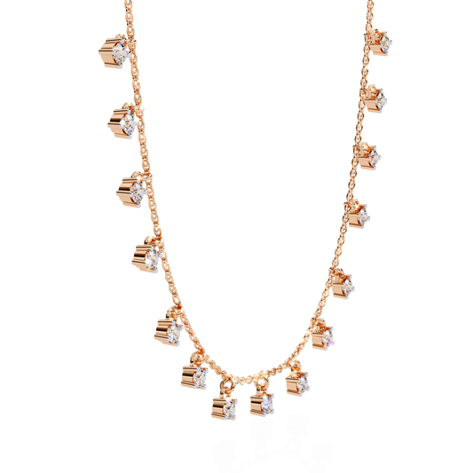 Aarna Charm Drop Diamond Necklace