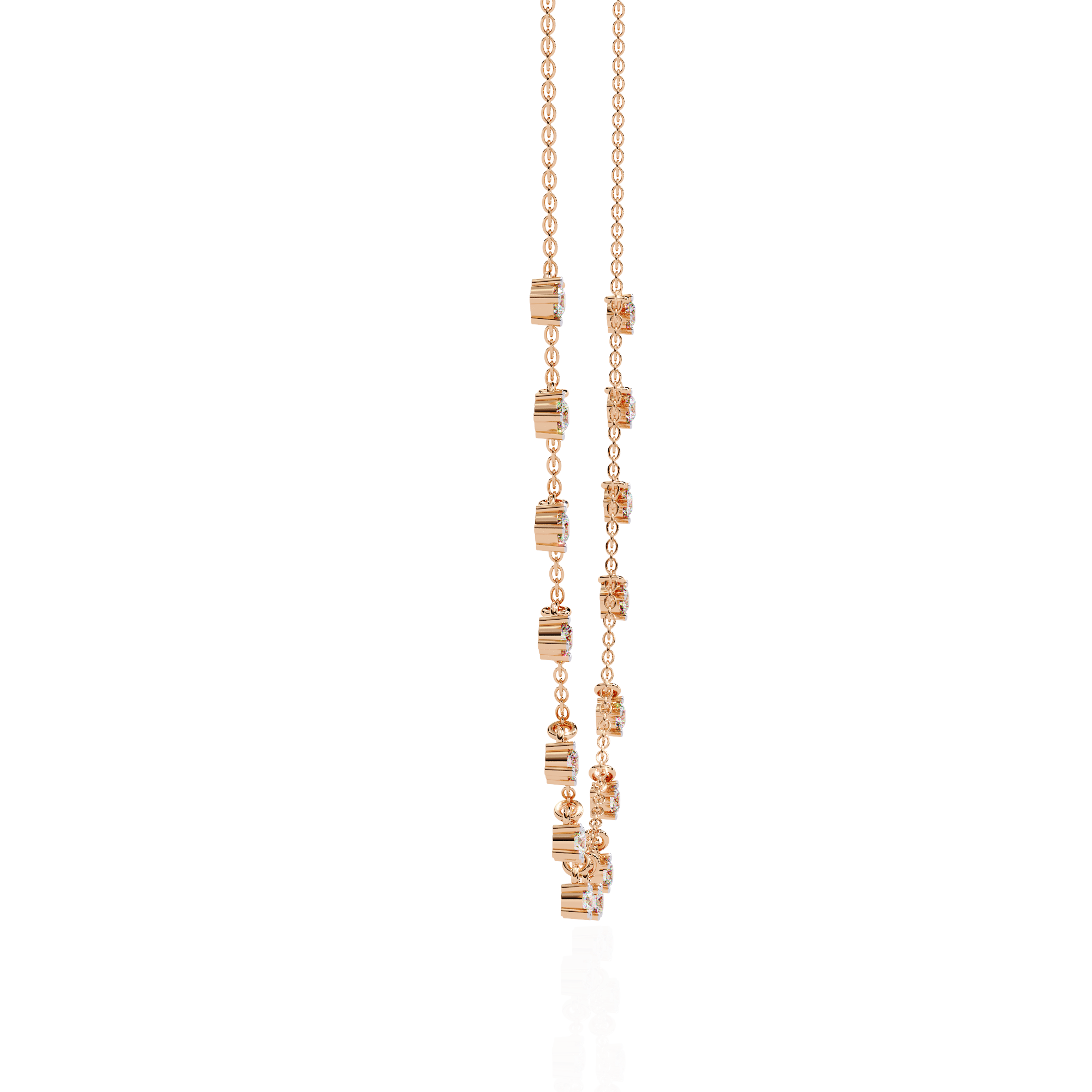 Aarna Charm Drop Diamond Necklace