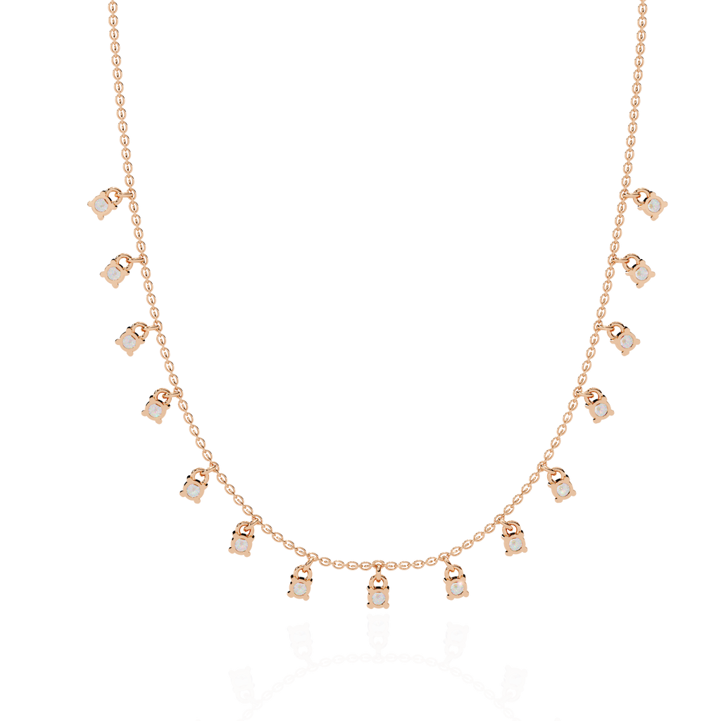 Aarna Charm Drop Diamond Necklace