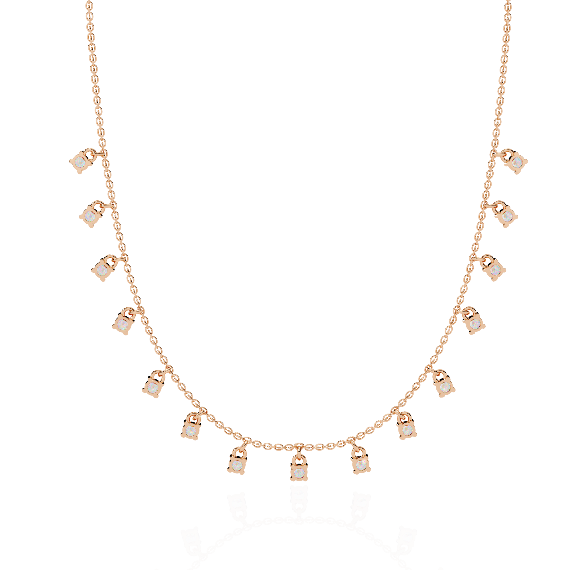 Aarna Charm Drop Diamond Necklace
