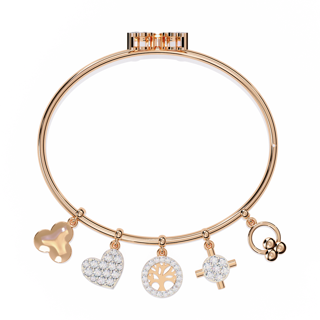 Amara Charm Lab Grown Diamond Bangle