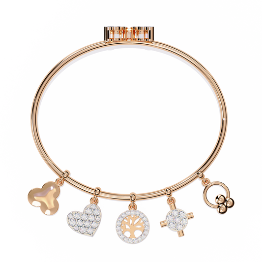 Amara Charm Lab Grown Diamond Bangle