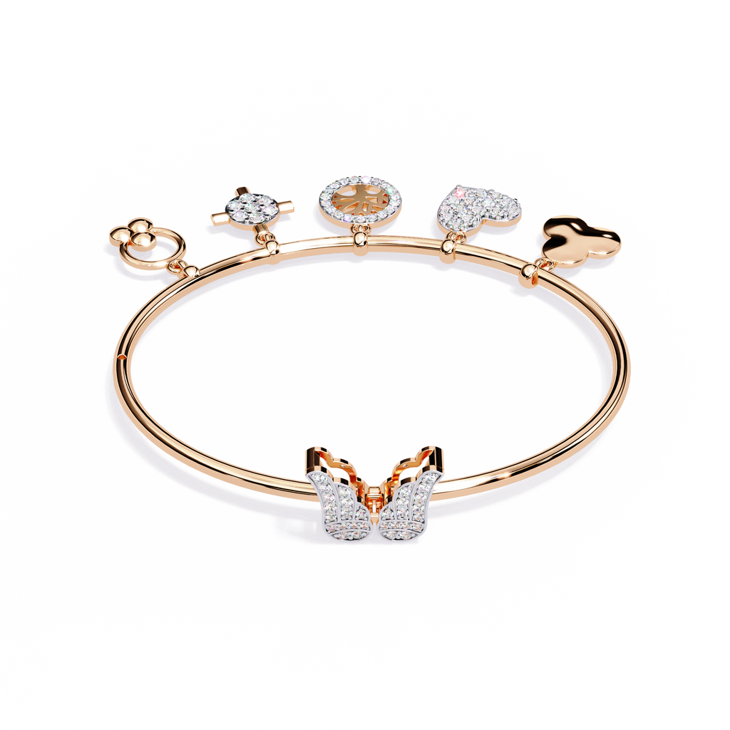 Amara Charm Lab Grown Diamond Bangle