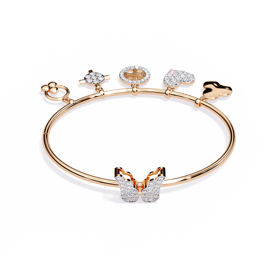 Amara Charm Lab Grown Diamond Bangle