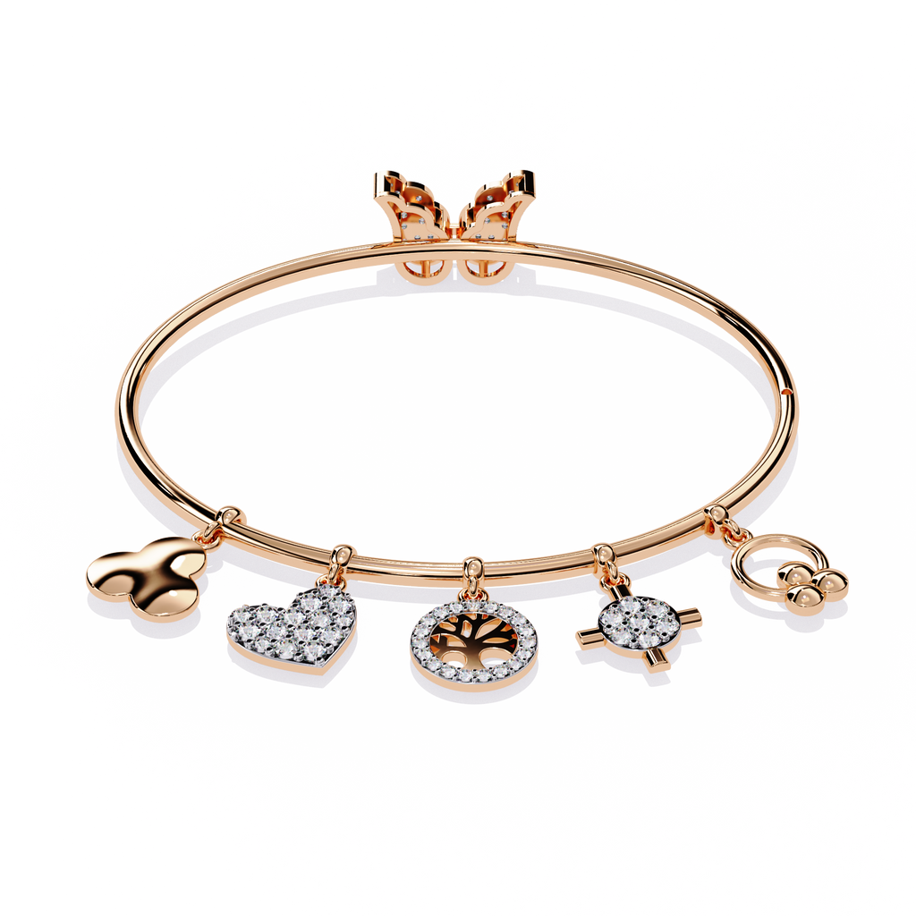 Amara Charm Lab Grown Diamond Bangle