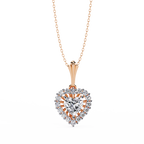 Amora Rose Heart Diamond Pendant Necklace