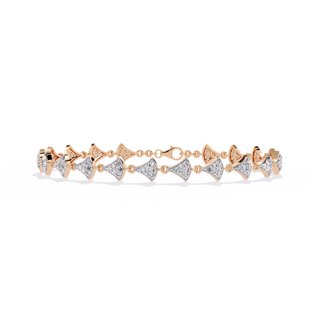 Aurele Fan Link Diamond Bracelet