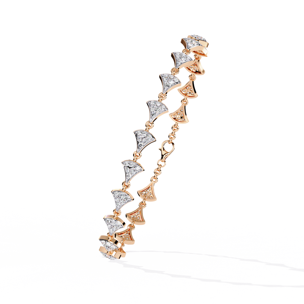 Aurele Fan Link Diamond Bracelet