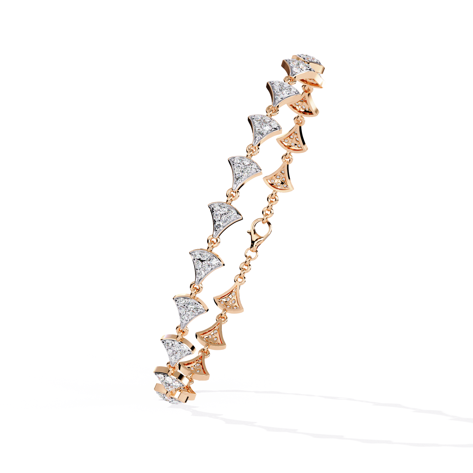 Aurele Fan Link Diamond Bracelet
