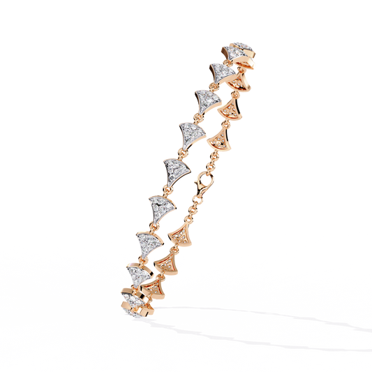 Aurele Fan Link Diamond Bracelet