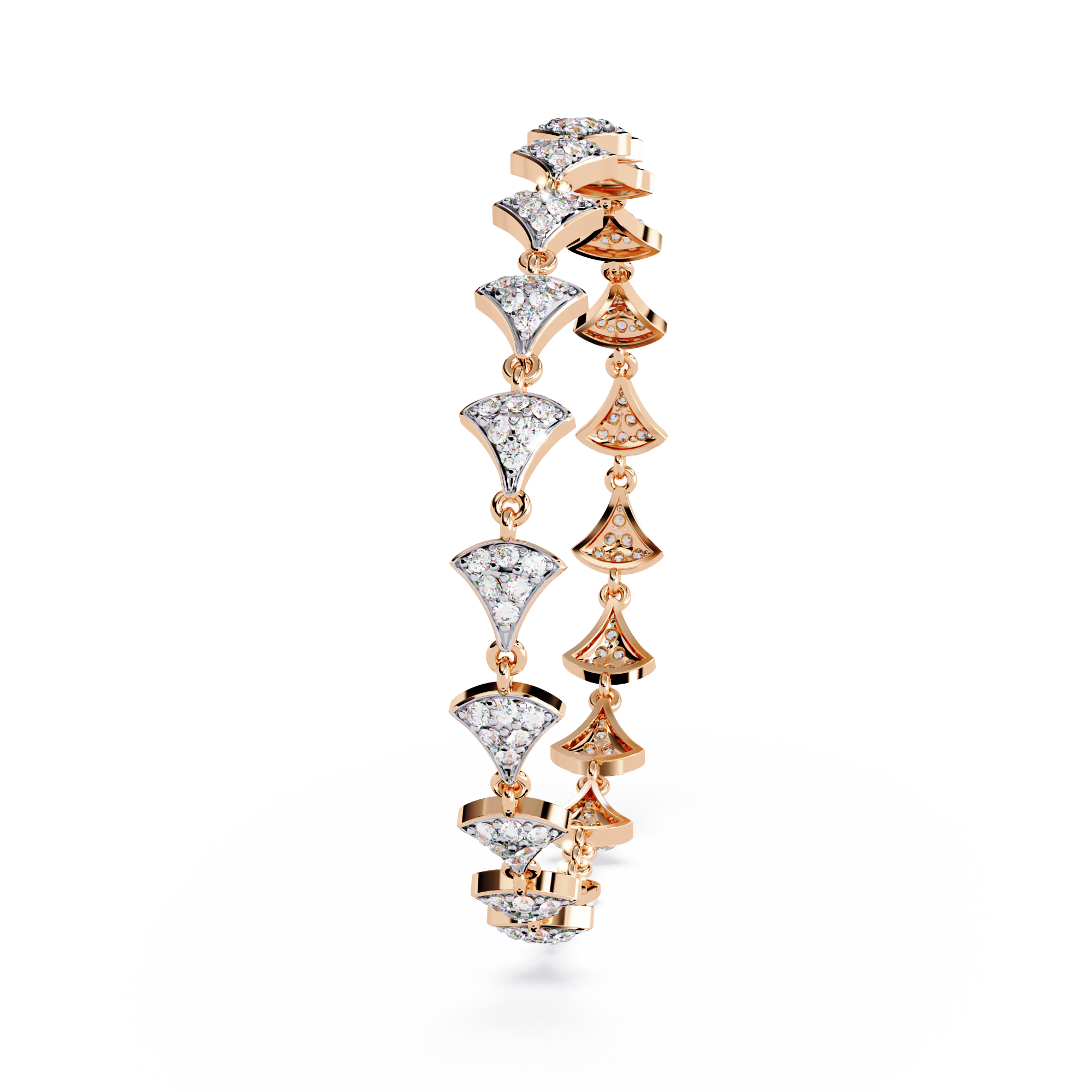Aurele Fan Link Diamond Bracelet
