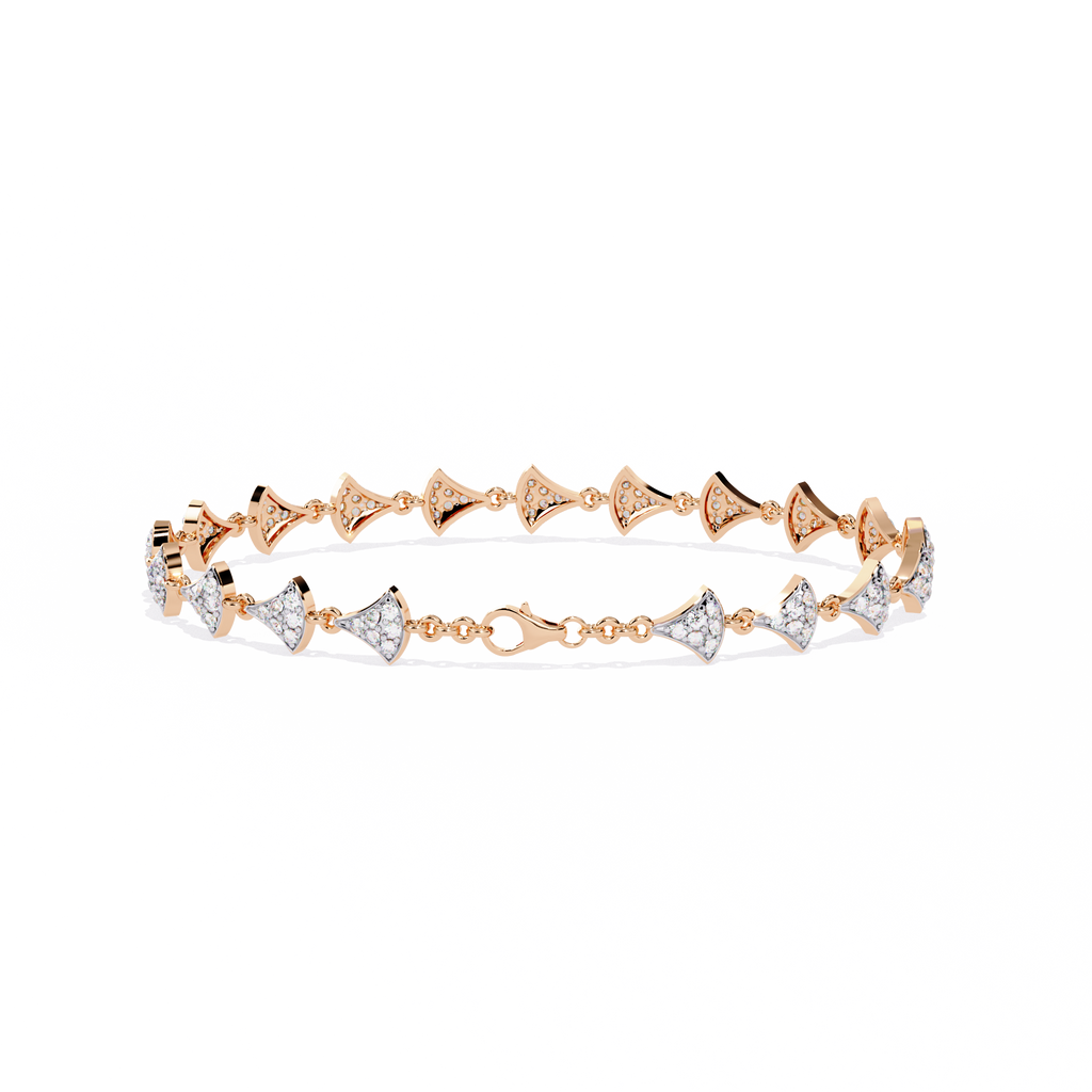 Aurele Fan Link Diamond Bracelet