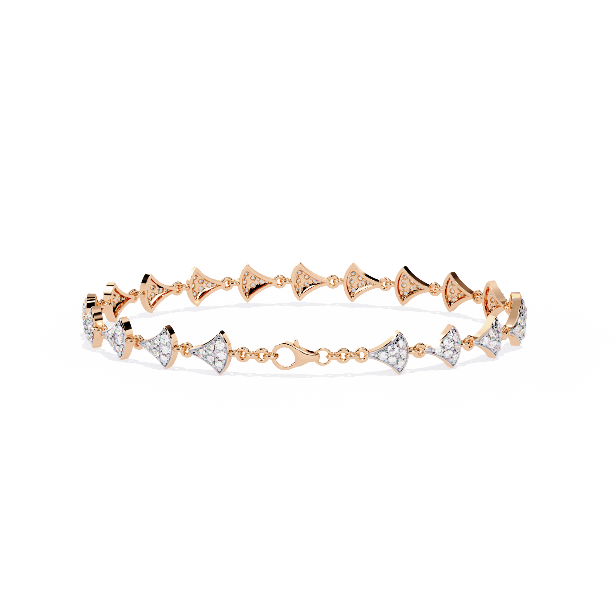 Aurele Fan Link Diamond Bracelet