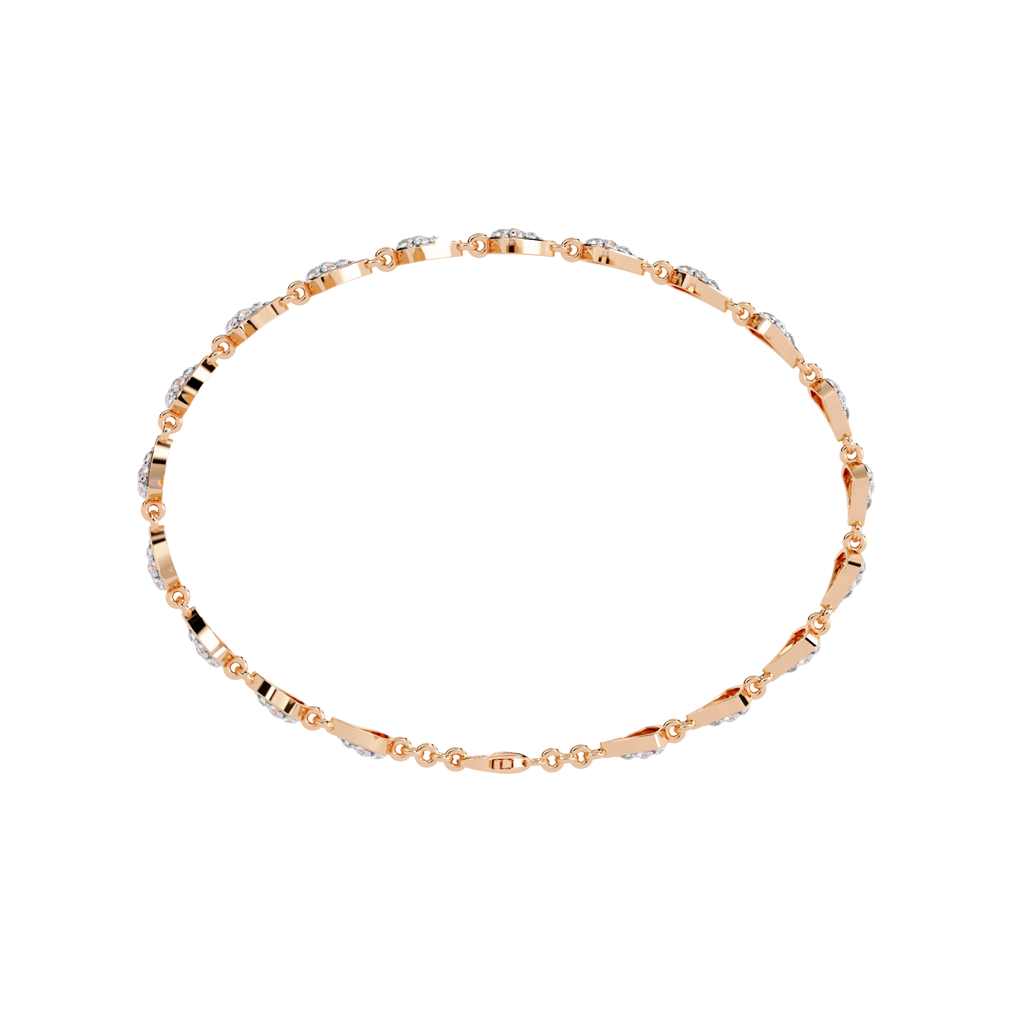 Aurele Fan Link Diamond Bracelet