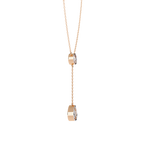 Aurora Drop Pear & Round Diamond Necklace