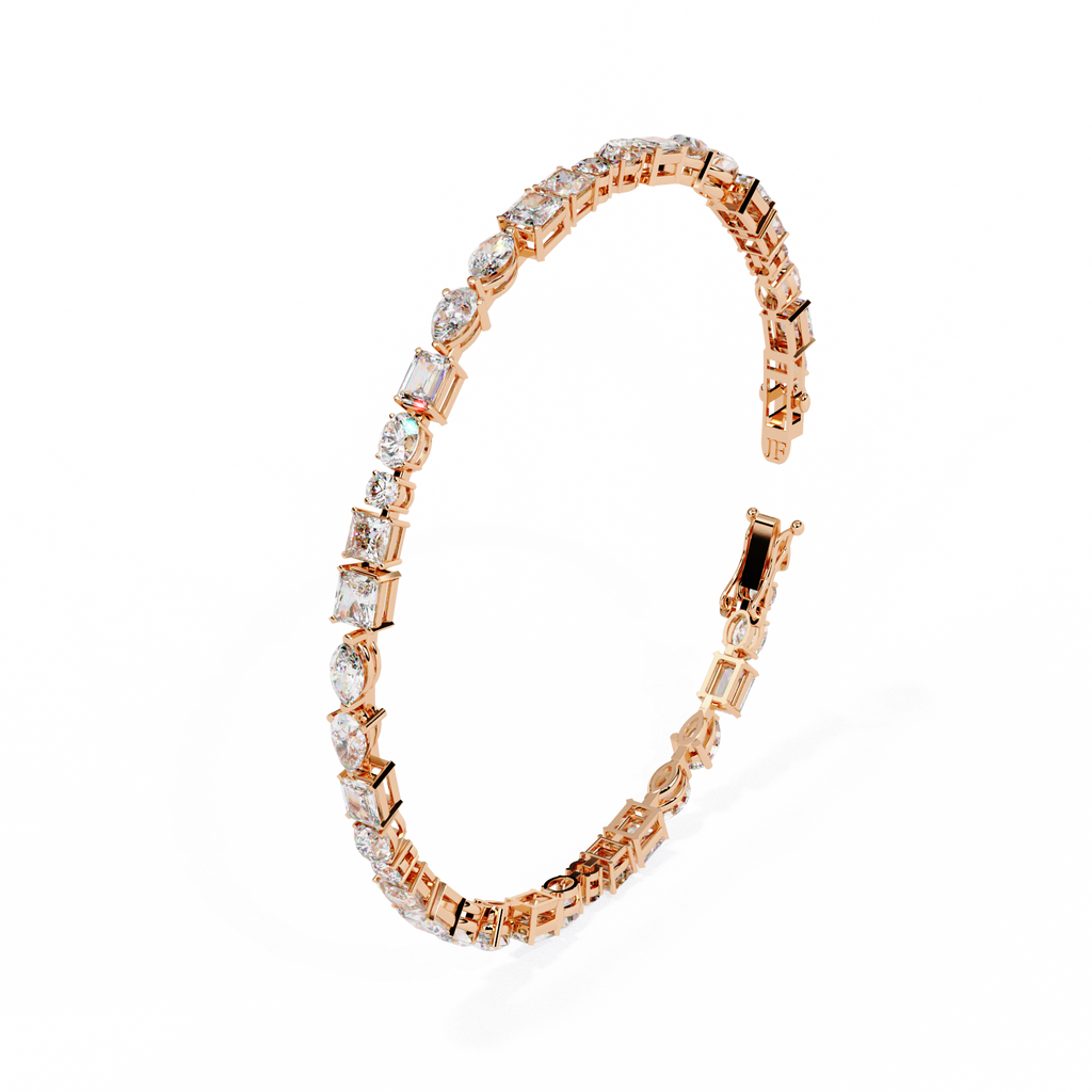 Aurora Multi Cut Diamond Tennis Bracelet