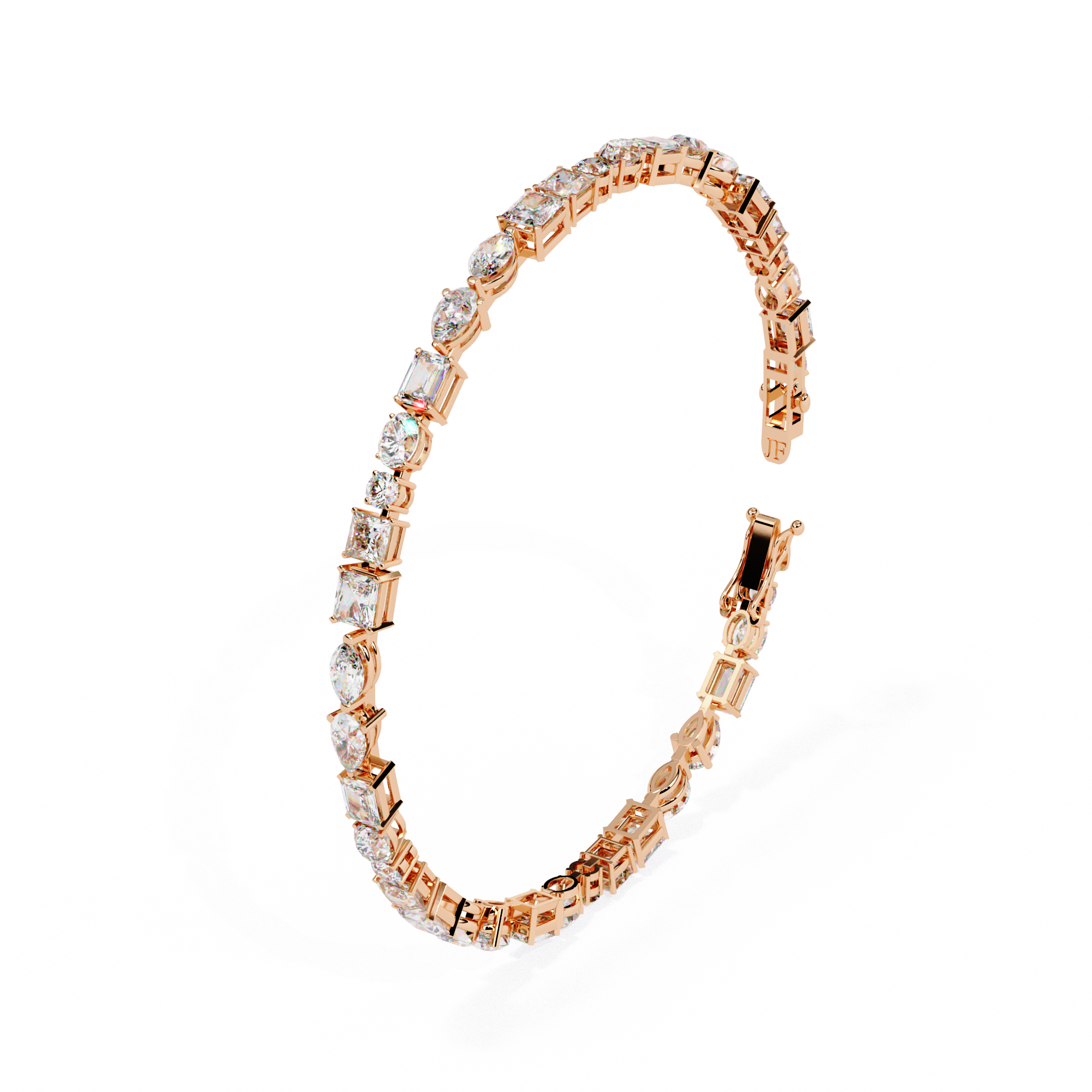 Aurora Multi Cut Diamond Tennis Bracelet