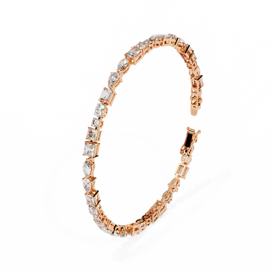 Aurora Multi Cut Diamond Tennis Bracelet
