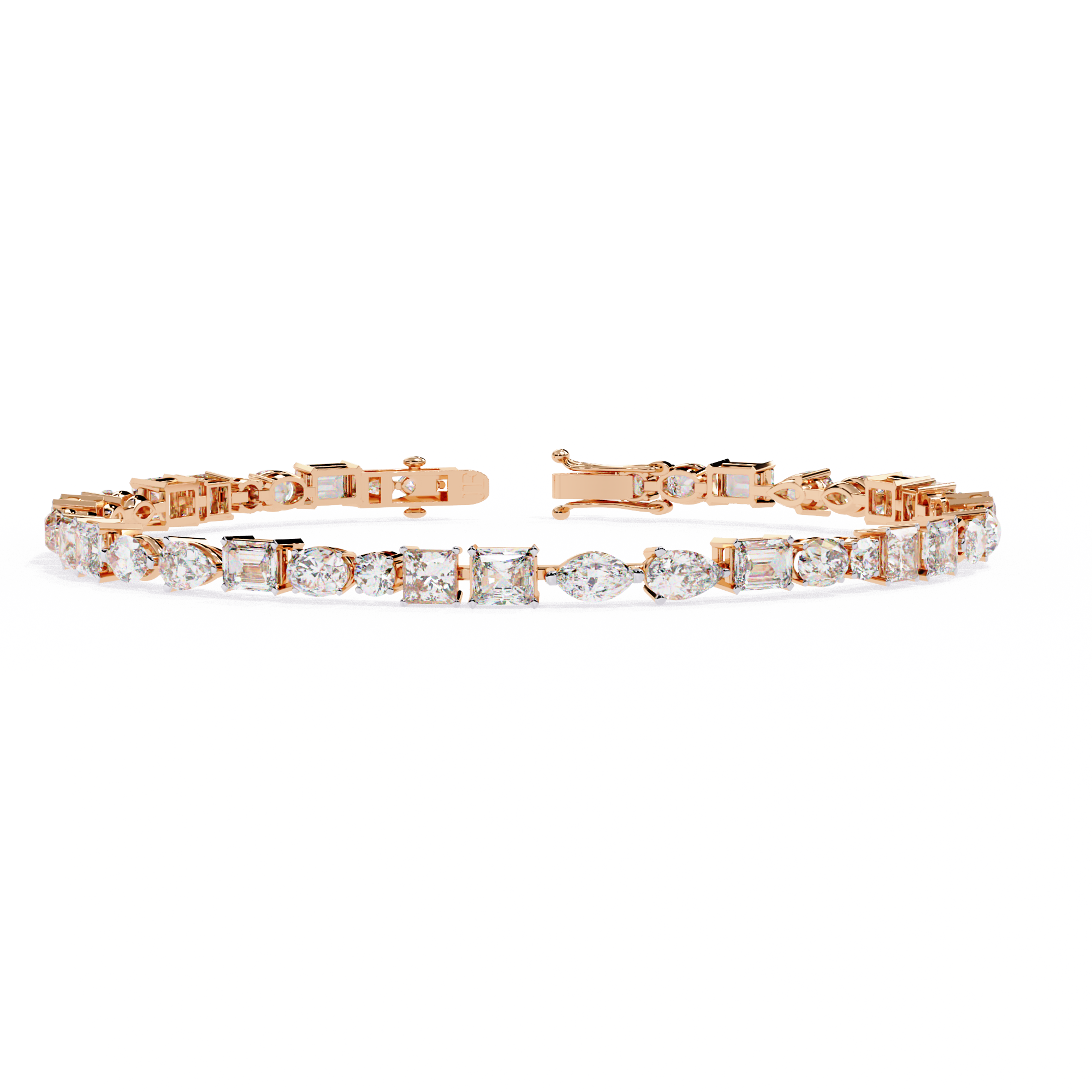 Aurora Multi Cut Diamond Tennis Bracelet