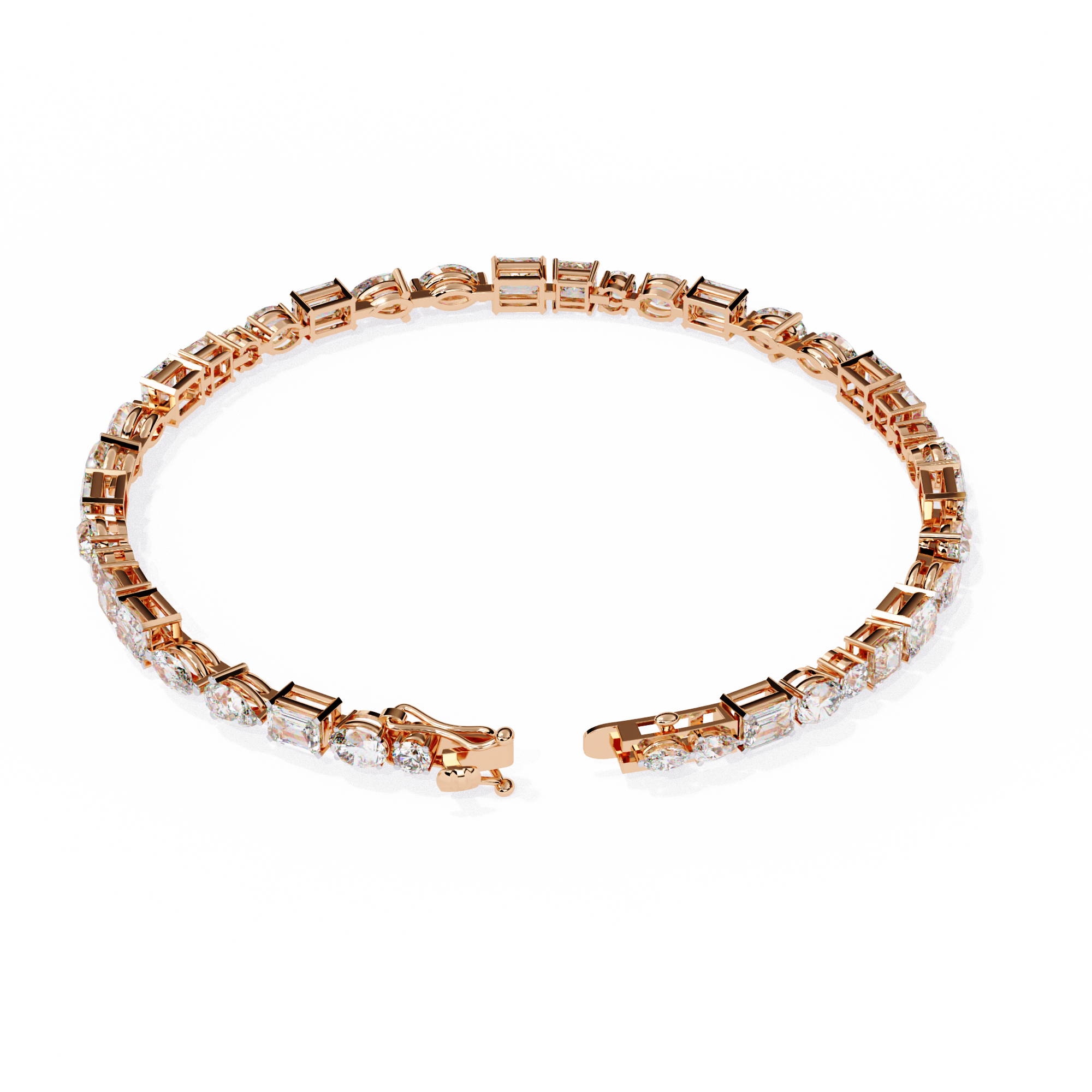 Aurora Multi Cut Diamond Tennis Bracelet