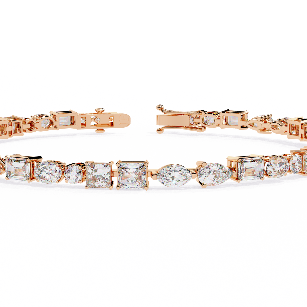 Aurora Multi Cut Diamond Tennis Bracelet