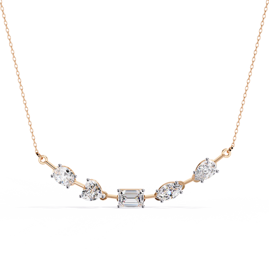 Aurora Symphony Diamond Necklace