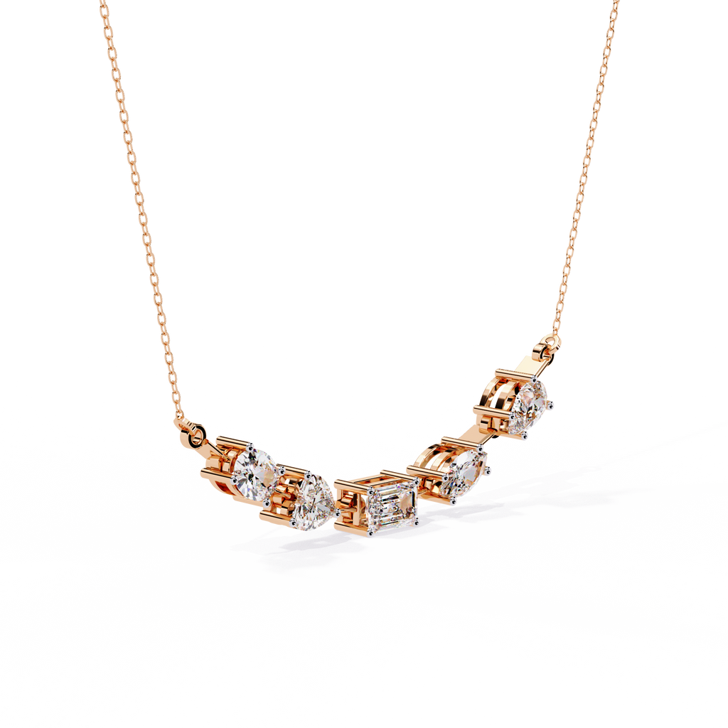 Aurora Symphony Diamond Necklace